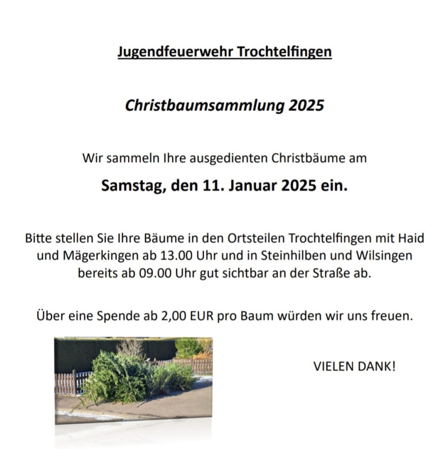 Christbaumsammlung 2025