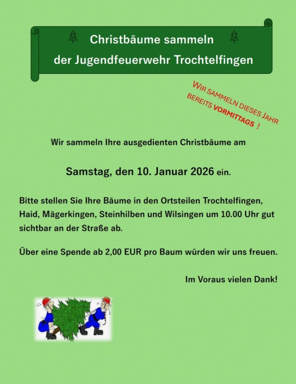 Christbaumsammlung 2026